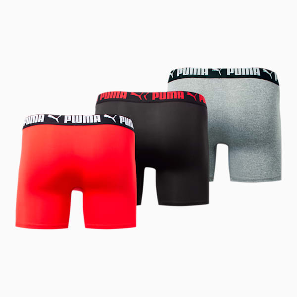 Men's Athletic Fit Boxers [3 Pack], RED / BLACK, extralarge